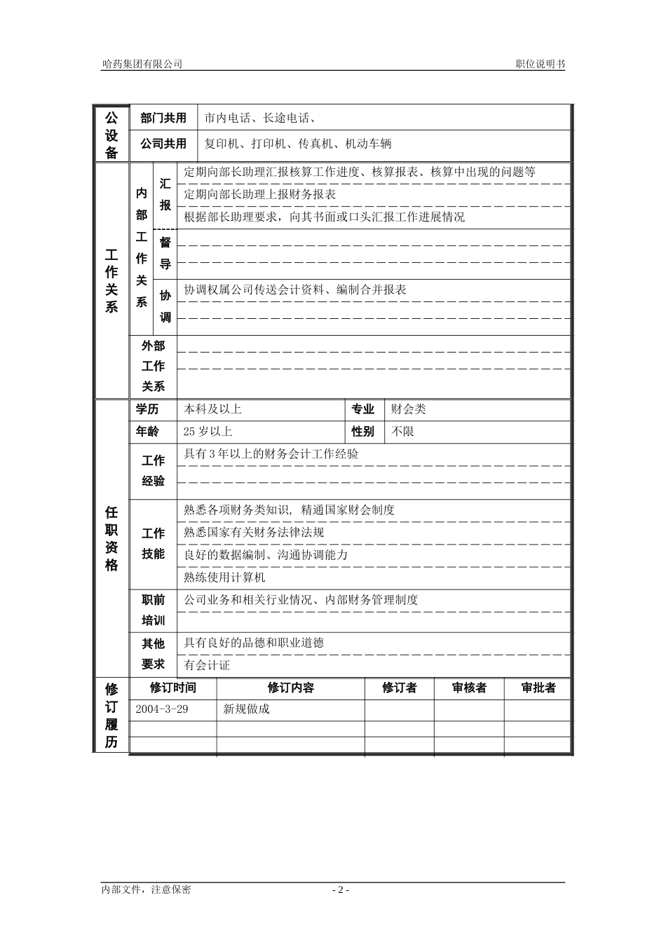 8资产管理部_会计_职位说明书.doc_第2页