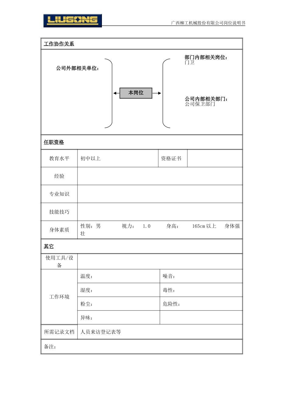 门卫岗位说明书.doc_第2页