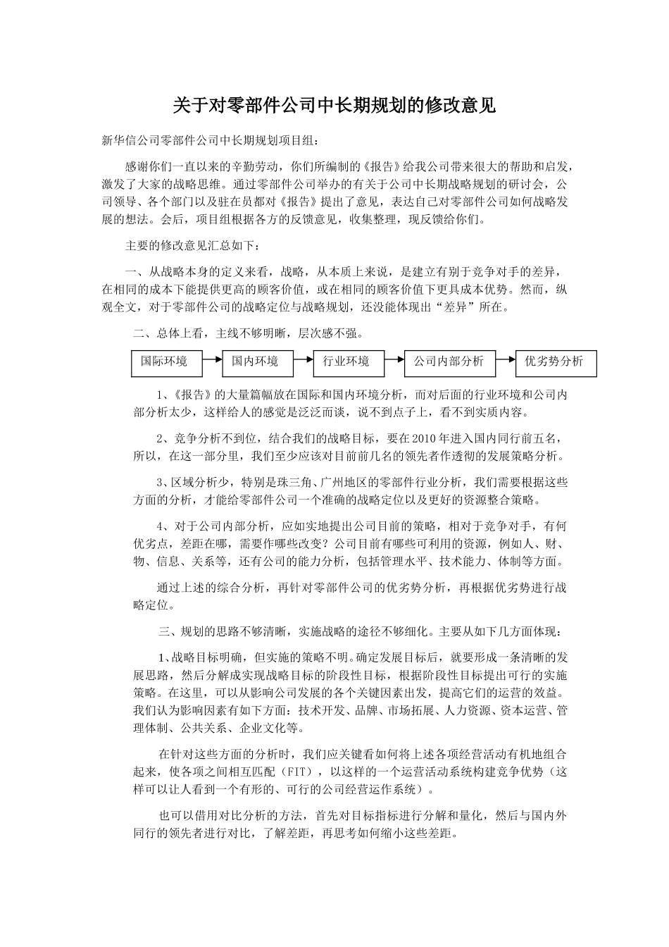 关于对广汽零配件规划的反馈意见new.doc_第1页