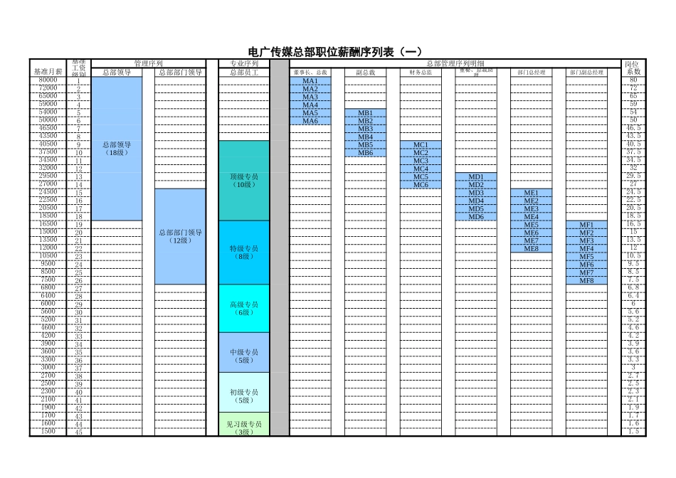 6－电广传媒－薪酬序列表.xls_第1页