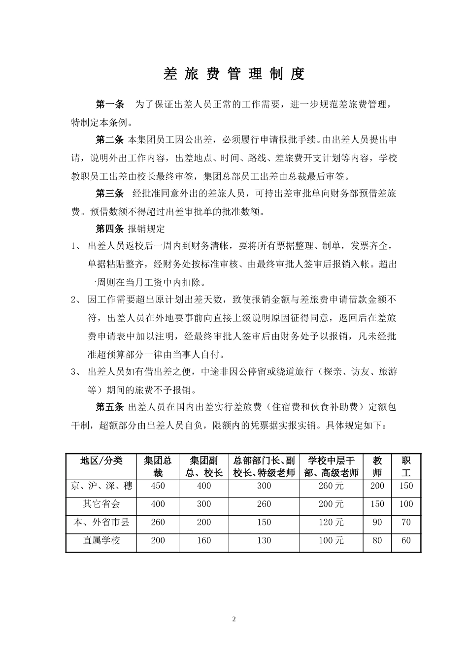美佛儿集团差旅费管理制度.doc_第2页