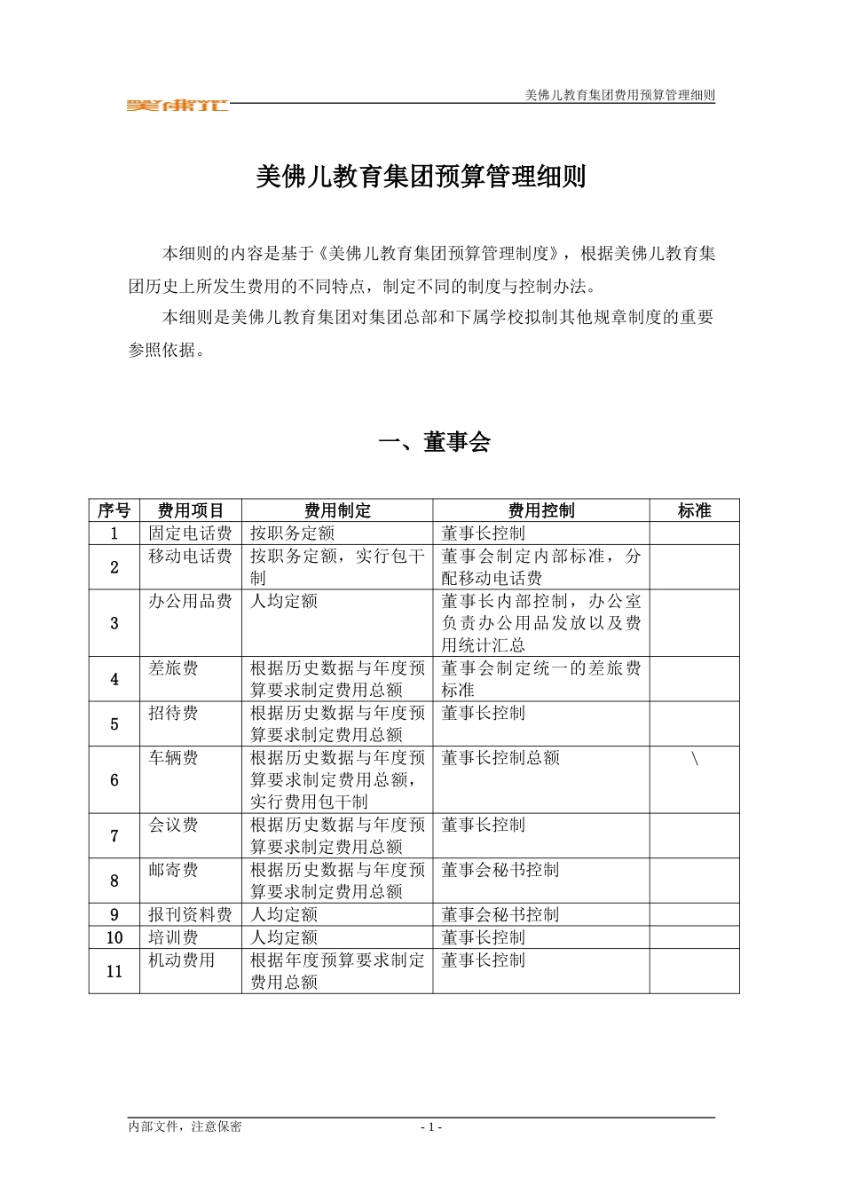 美佛儿集团费用预算管理细则.doc_第3页