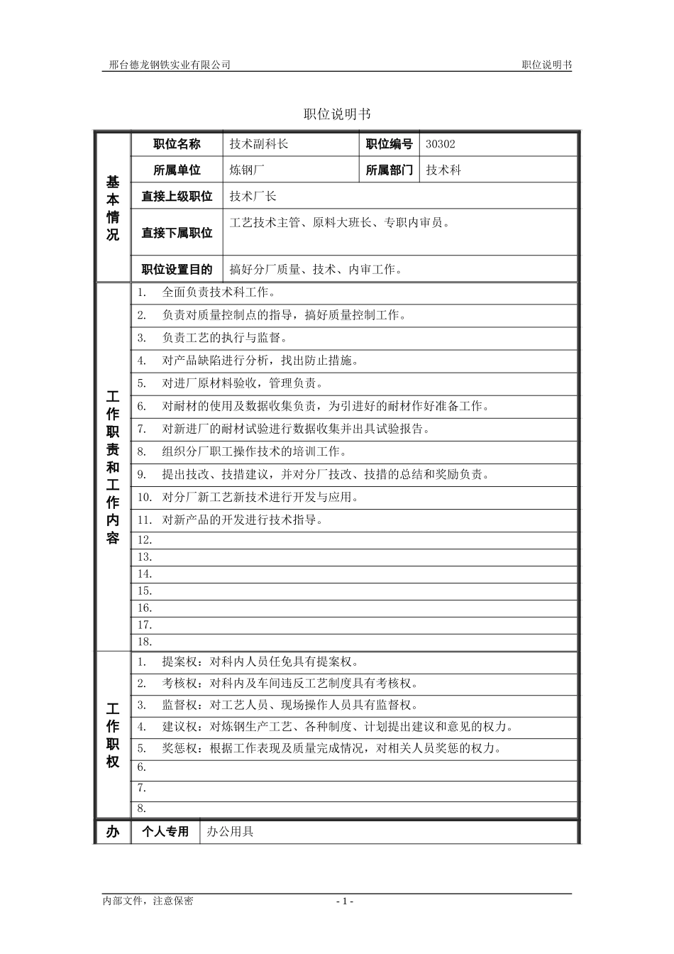 德龙炼钢厂技术副科长.doc_第1页