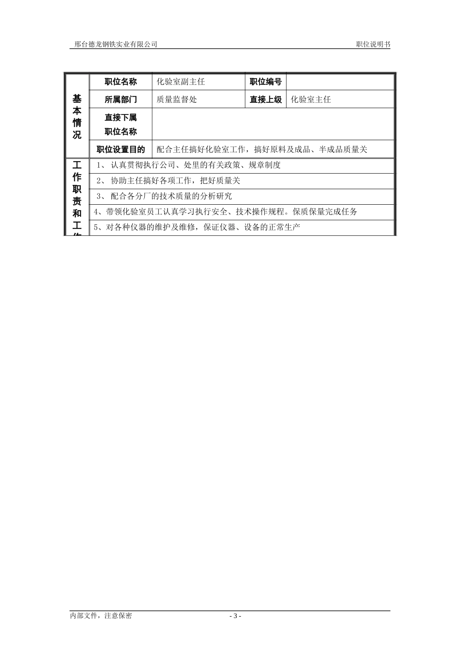 德龙钢铁职位说明书模板－管理者.doc_第3页