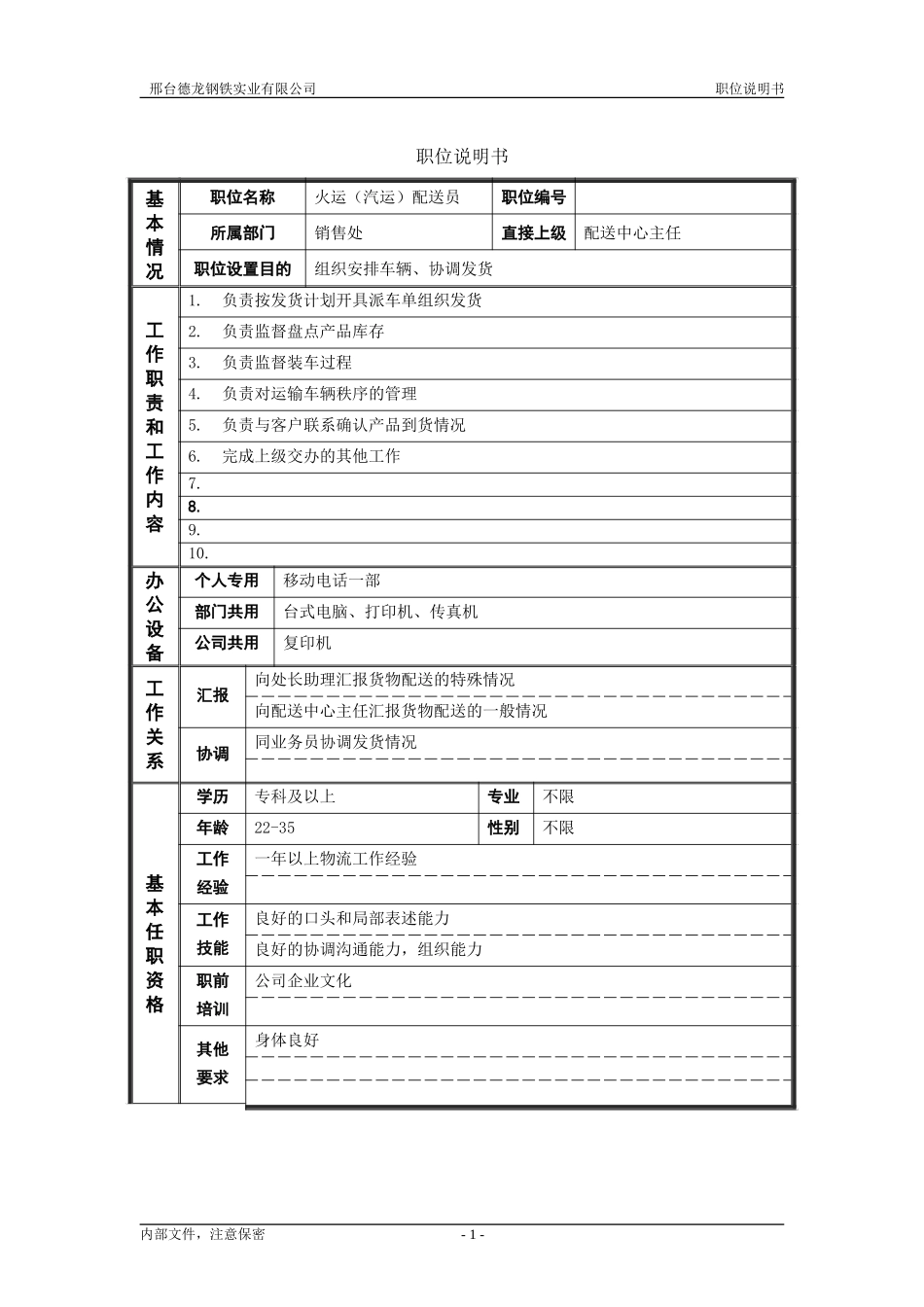 火运（汽运）配送员.doc_第1页
