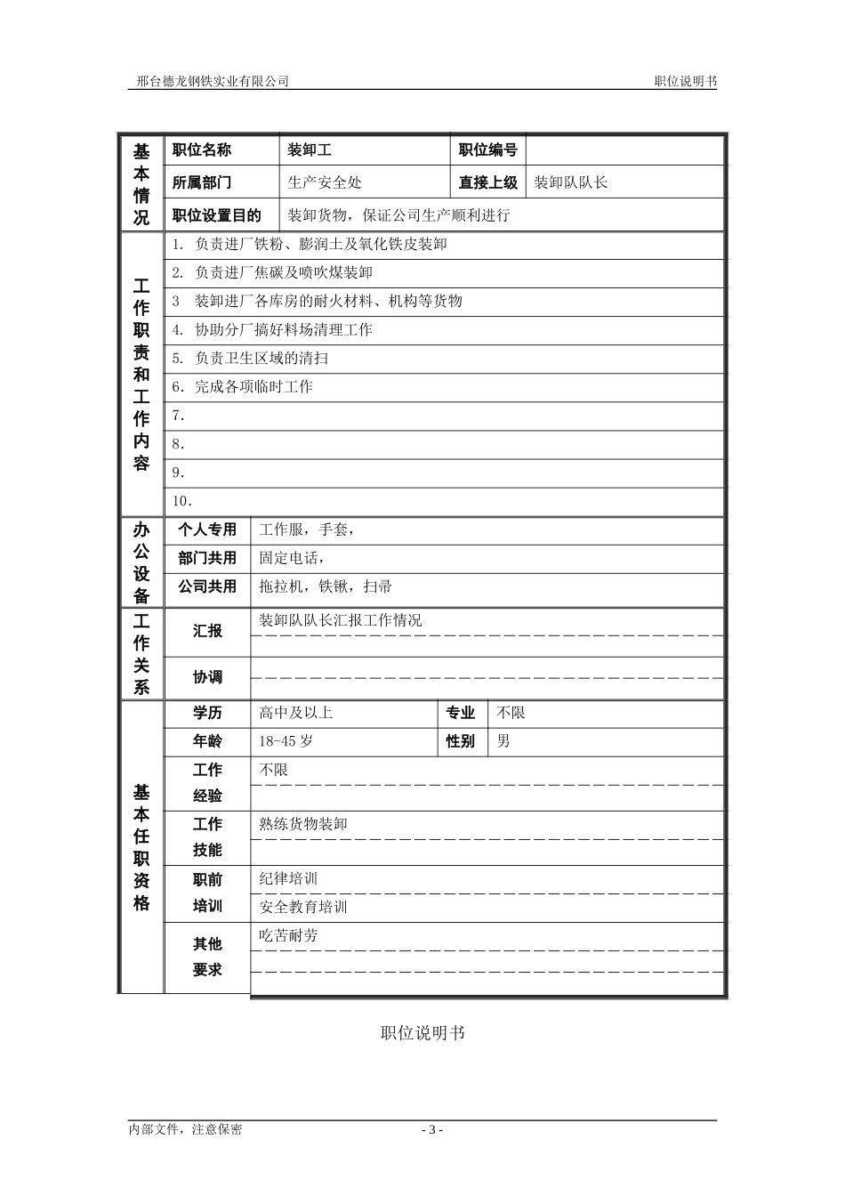 非管理岗位职位说明书.doc_第3页
