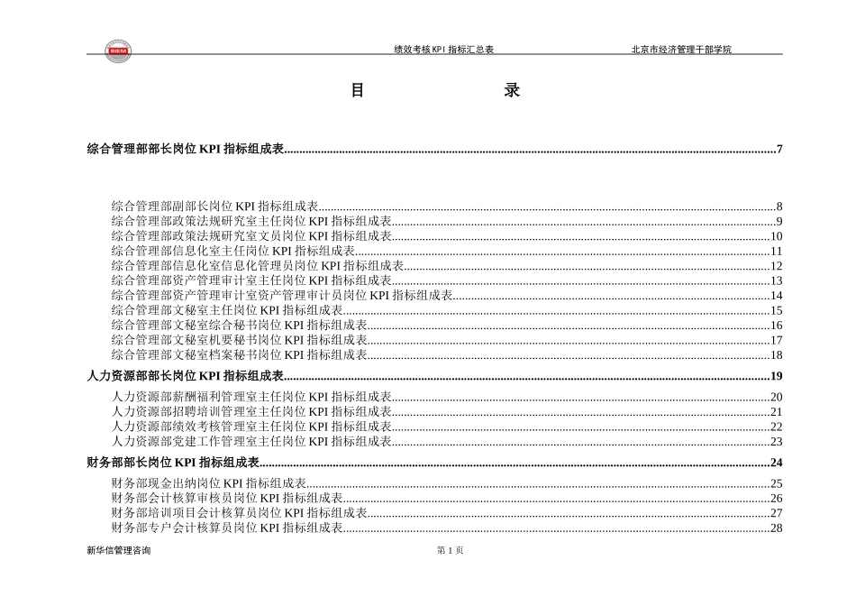 经干院绩效考核KPI指标汇总表.doc_第2页
