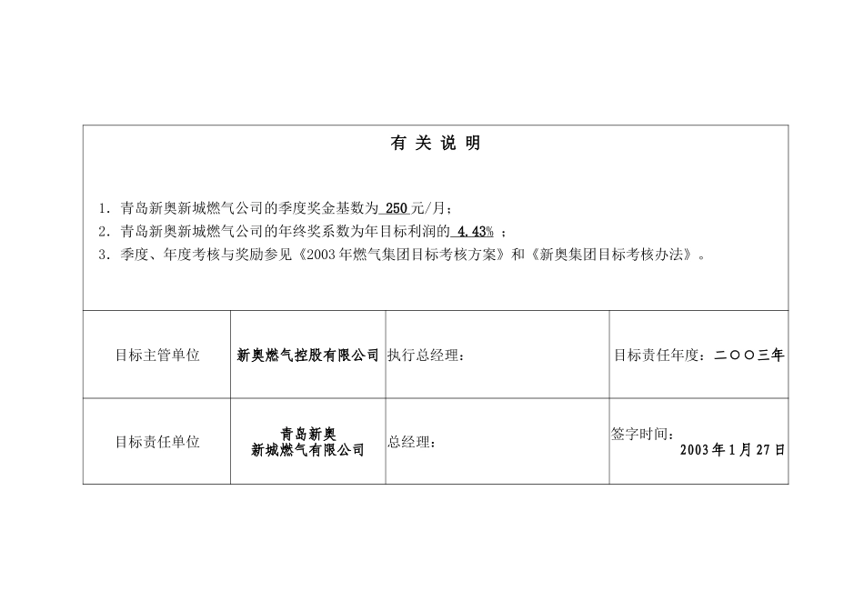 2003年度新奥燃气目标责任书(城阳).doc_第3页