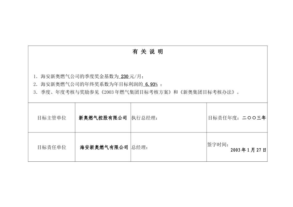 2003年度新奥燃气目标责任书(海安).doc_第3页