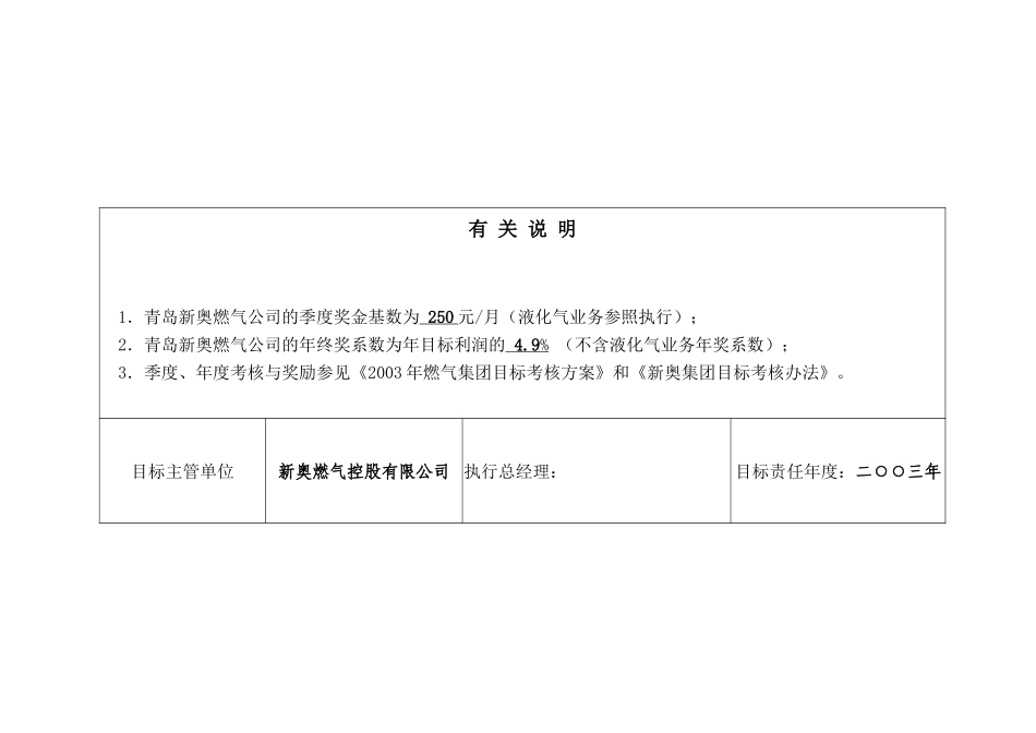 2003年度新奥燃气目标责任书(黄岛).doc_第3页