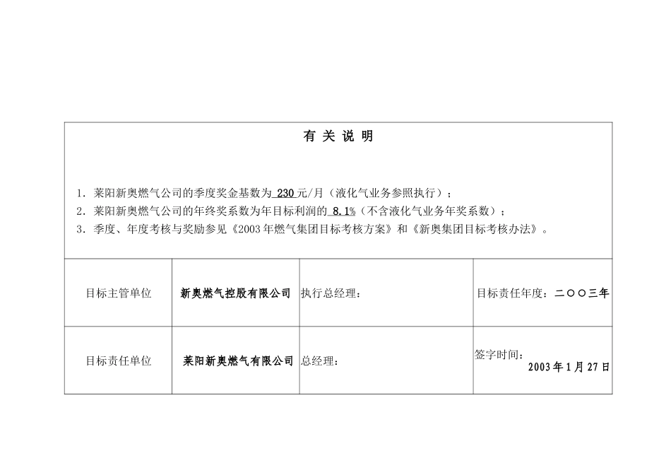 2003年度新奥燃气目标责任书(莱阳).doc_第3页
