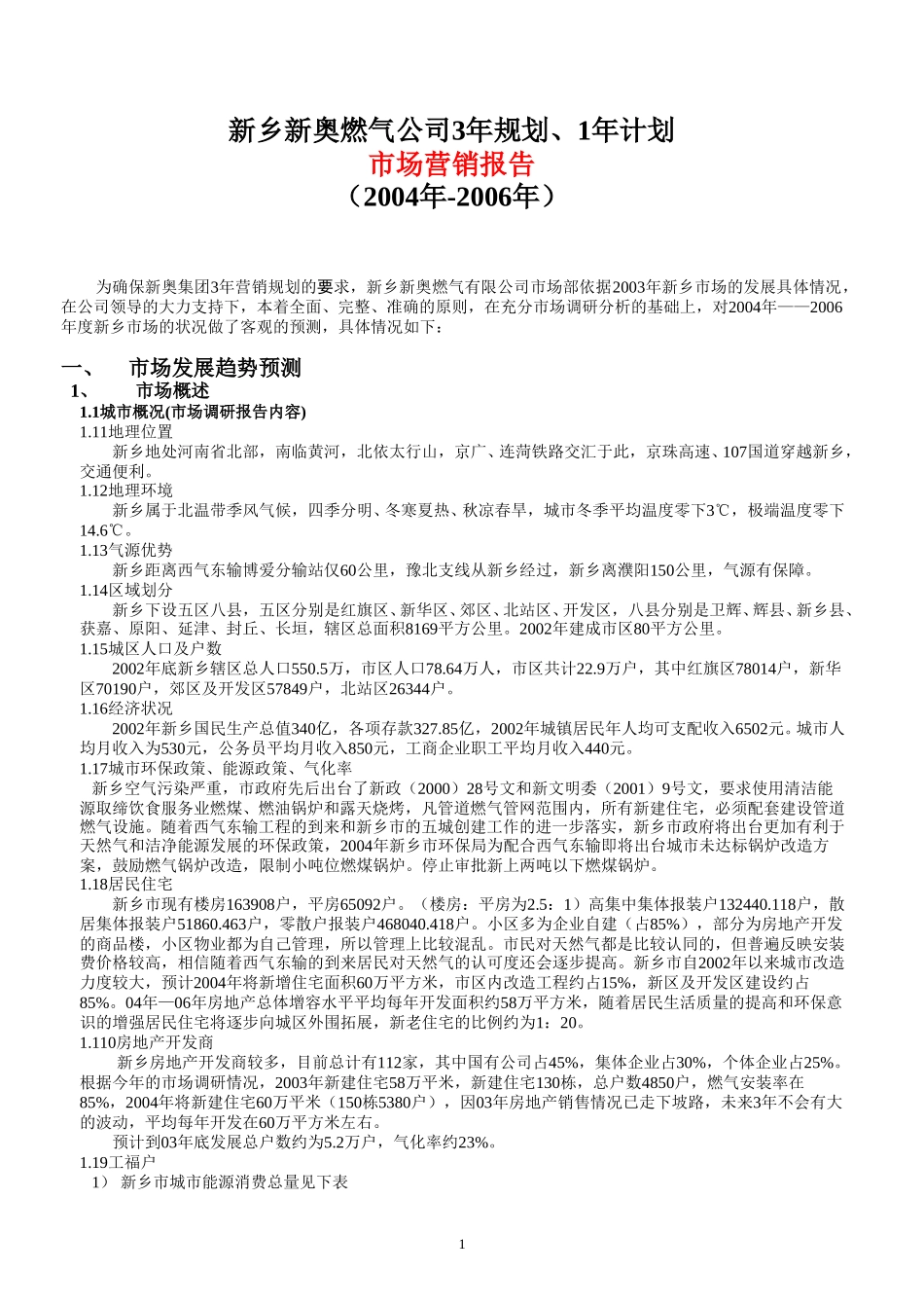 新乡市场调研报告.doc_第1页