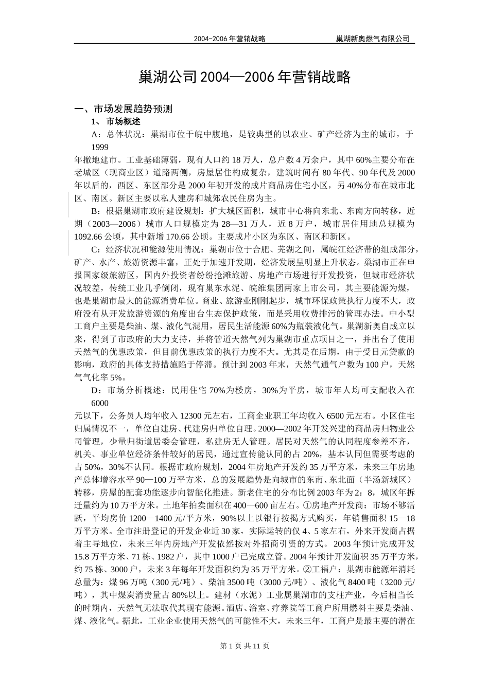 巢湖市场调研报告.doc_第1页