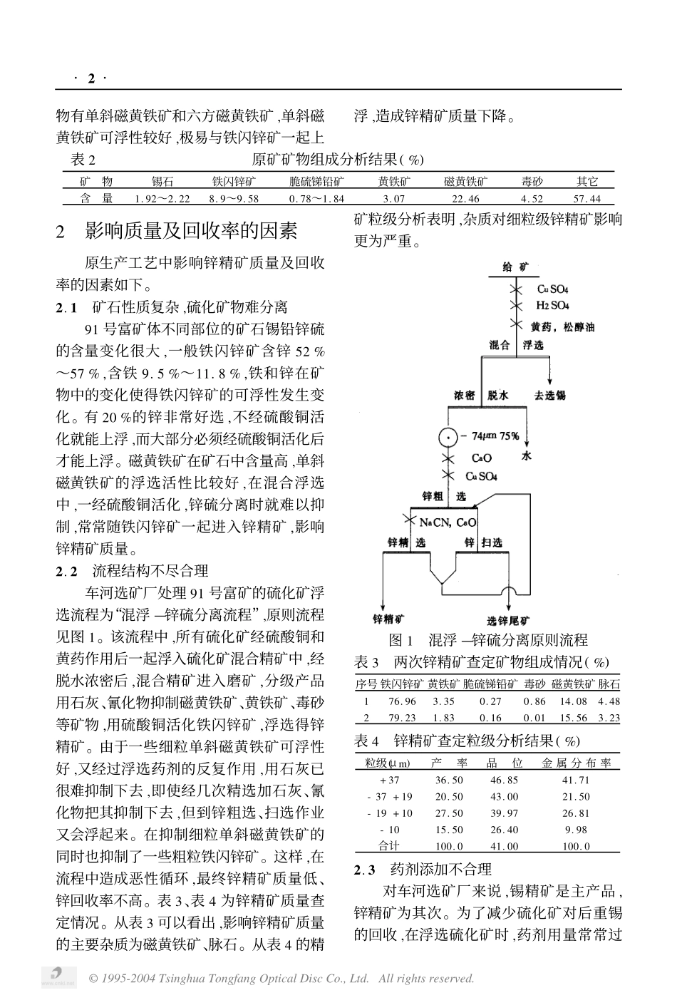提高车河铟锌精矿质量的工艺研究及生产实践.pdf_第2页
