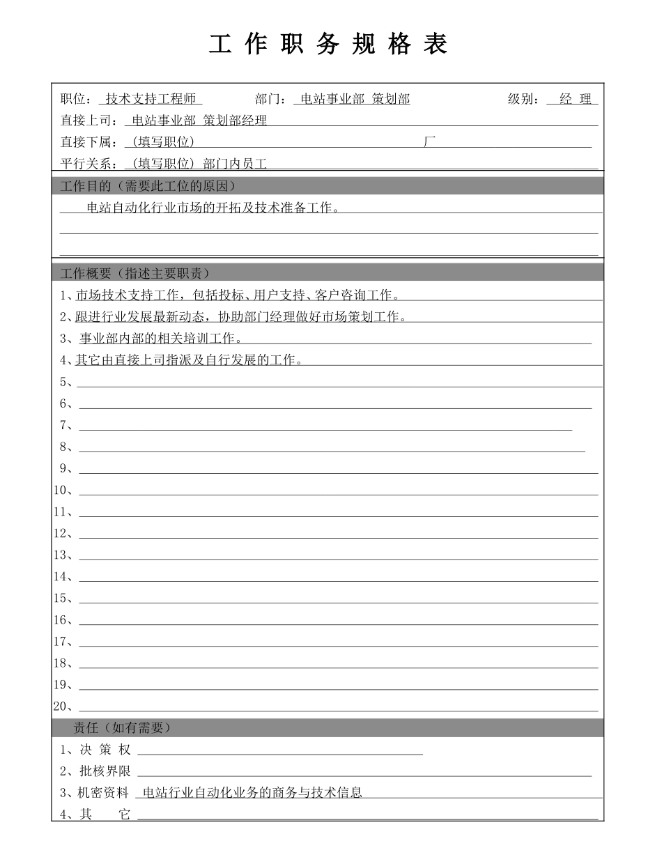 技术支持工程师（GL）.DOC_第1页