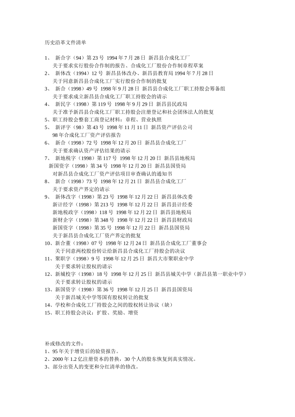 历史沿革文件清单.doc_第1页