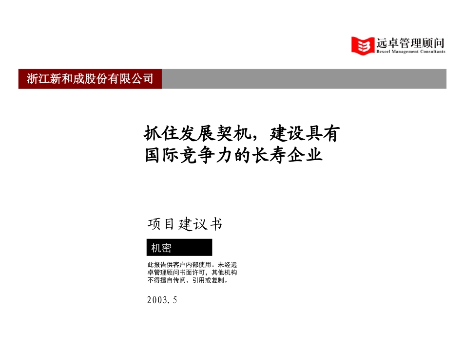 新和成项目建议书030512.ppt_第1页