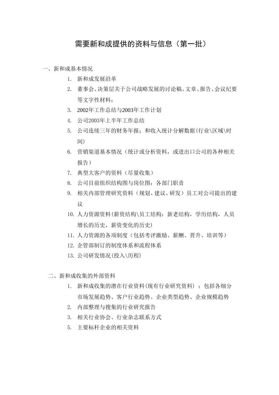 新和成第一批资料清单.doc_第1页