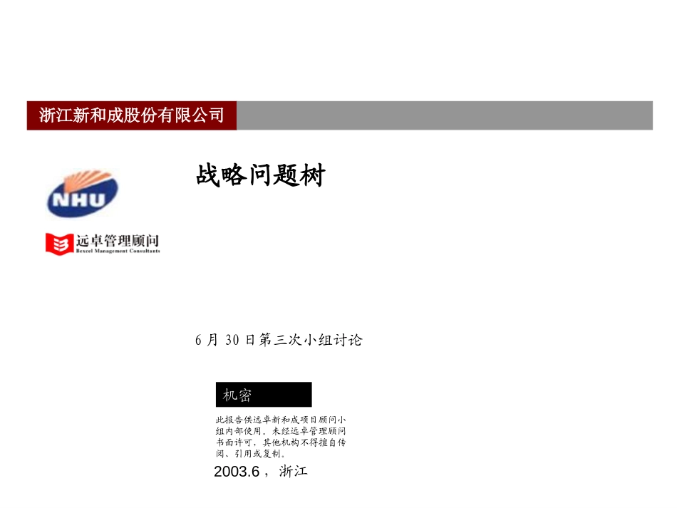 新和成战略问题树030630王浩.ppt_第1页