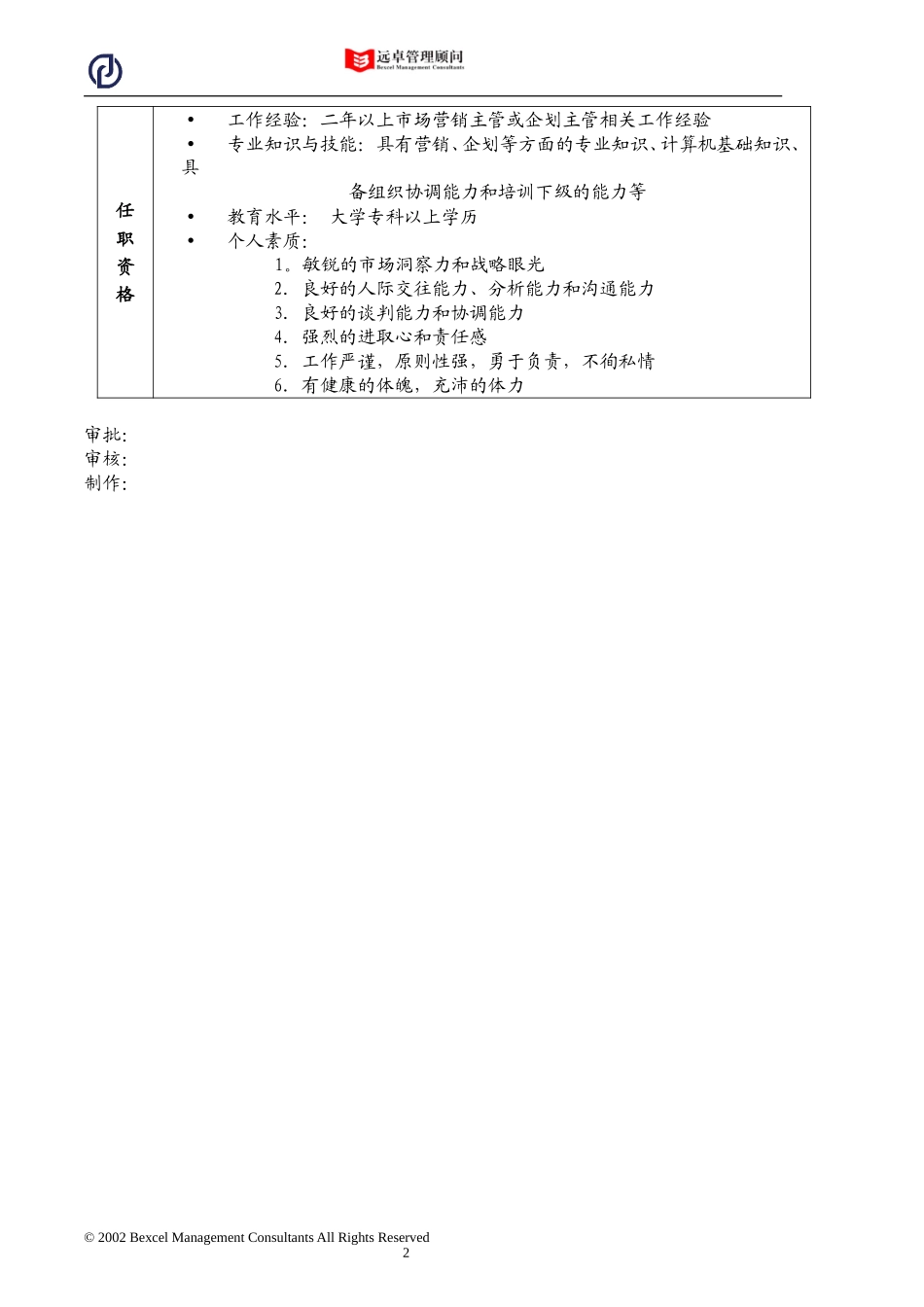 企划课职位说明书.doc_第2页
