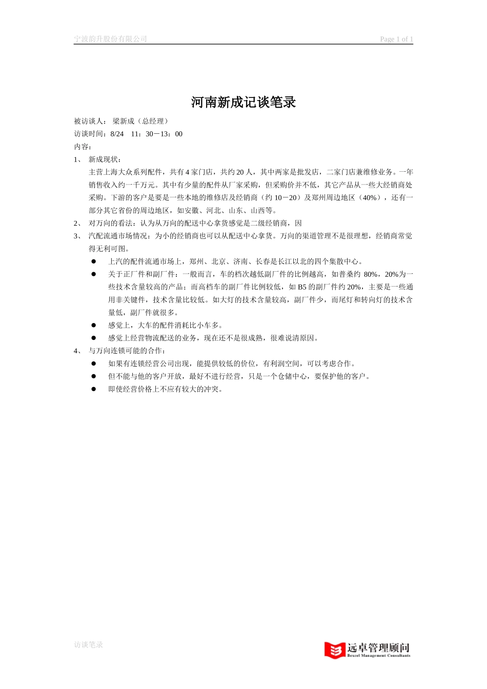 访谈笔录－河南新成.doc_第1页