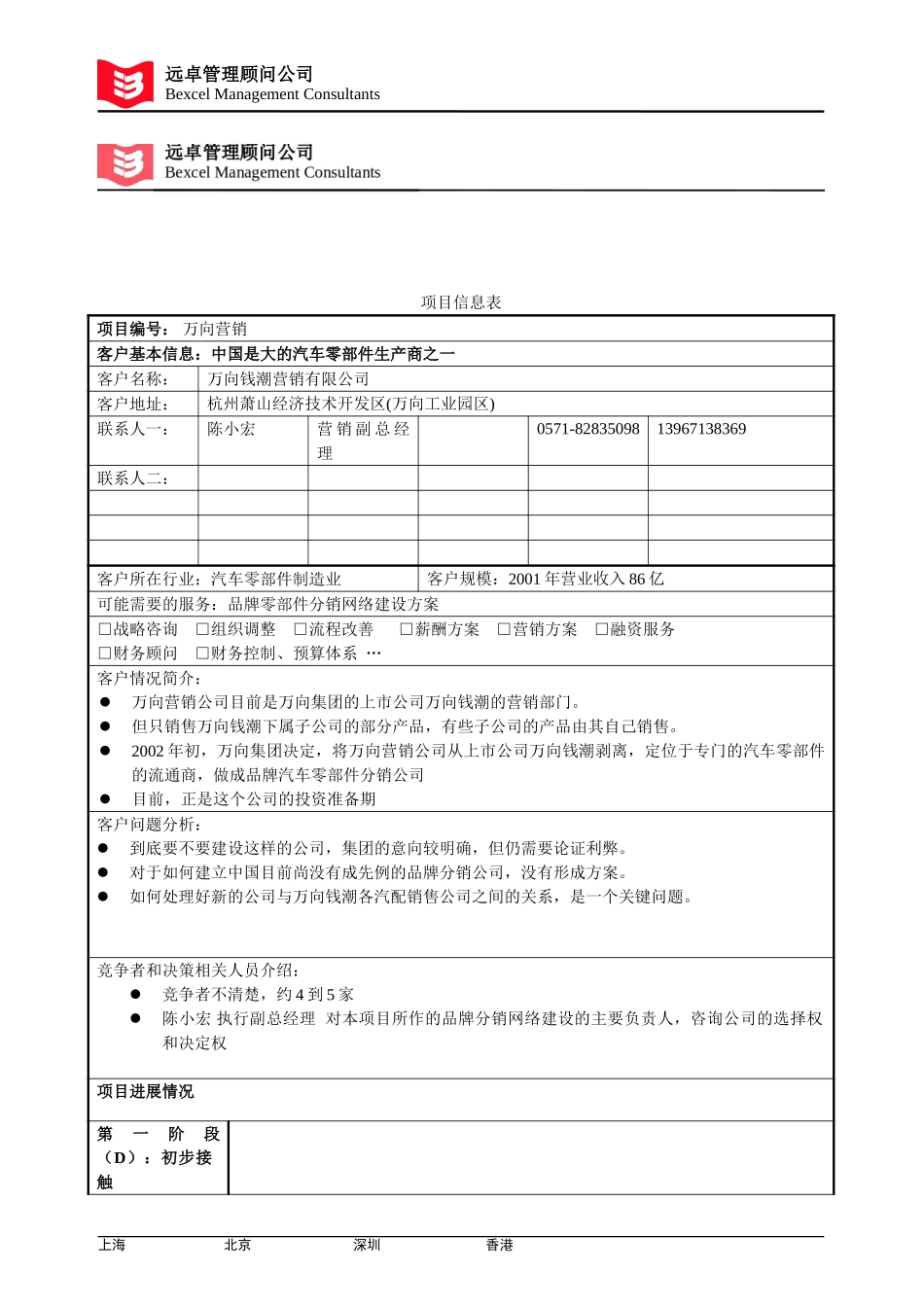 项目信息表-万向营销.doc_第1页