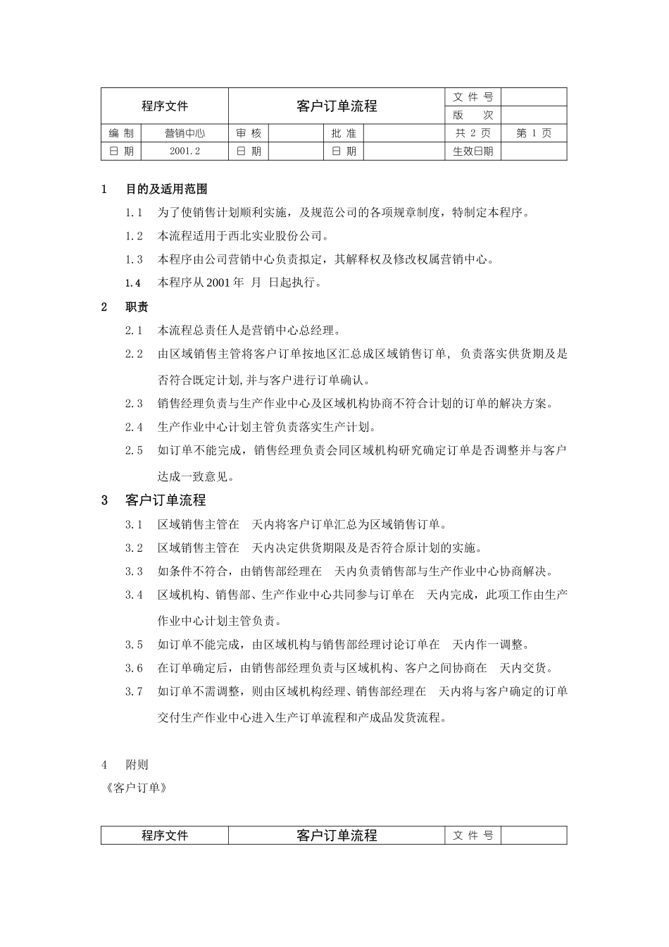 客户订单流程程序文件.doc_第1页