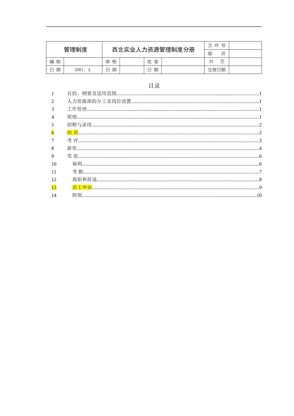 人力资源部制度分册.doc_第1页