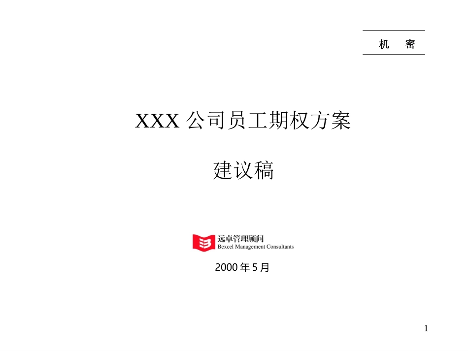XX公司期权方案.ppt_第1页