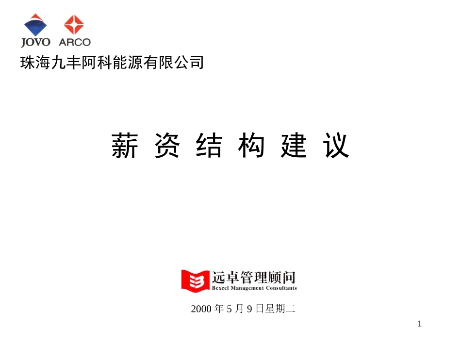 薪 资 结 构 建 议.ppt_第1页