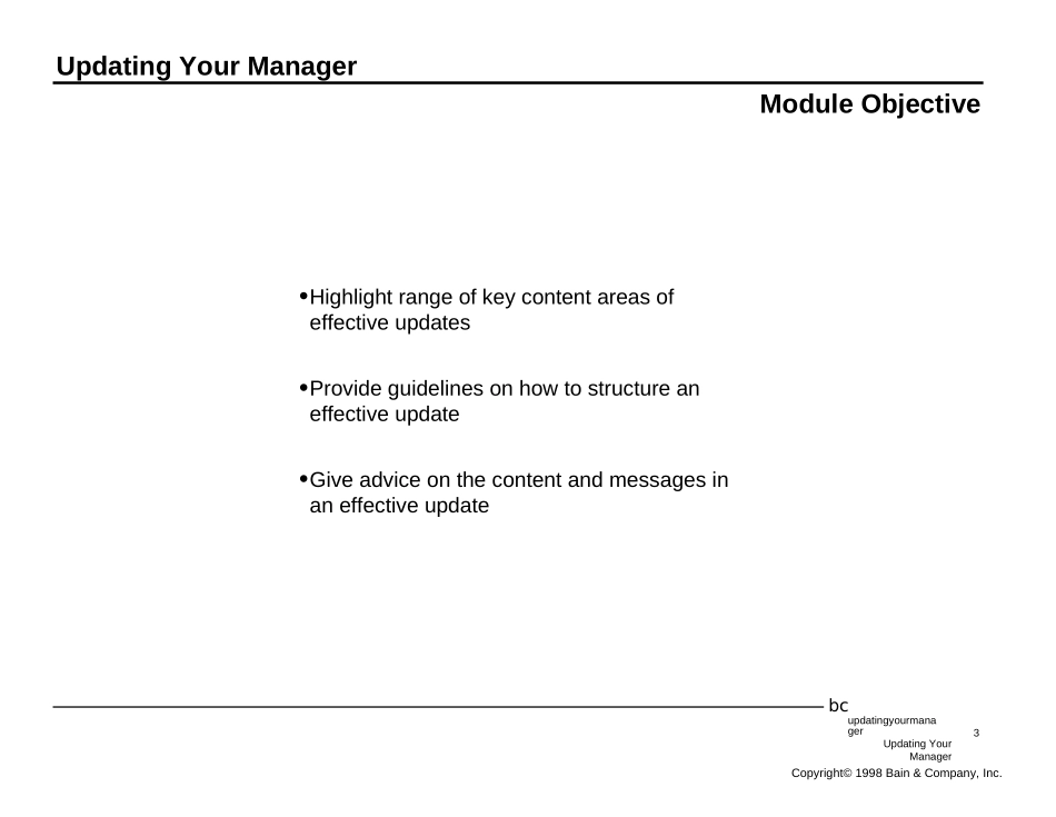 职业生涯-Updating Your Manager.ppt_第3页
