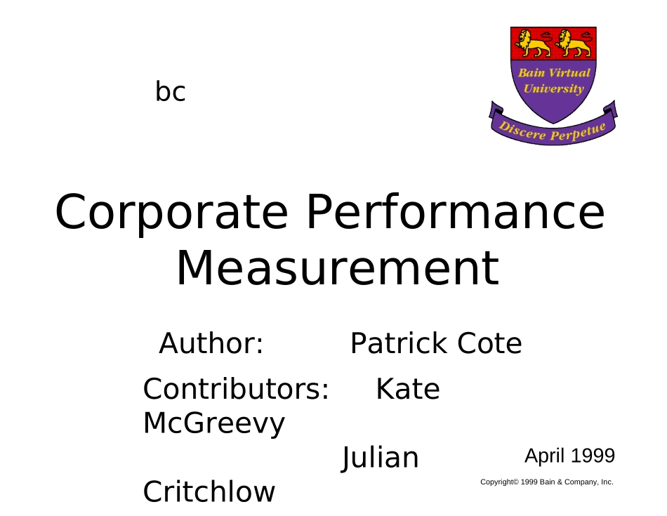 业绩评估-CorporatePerformanceMeasurement.ppt_第1页