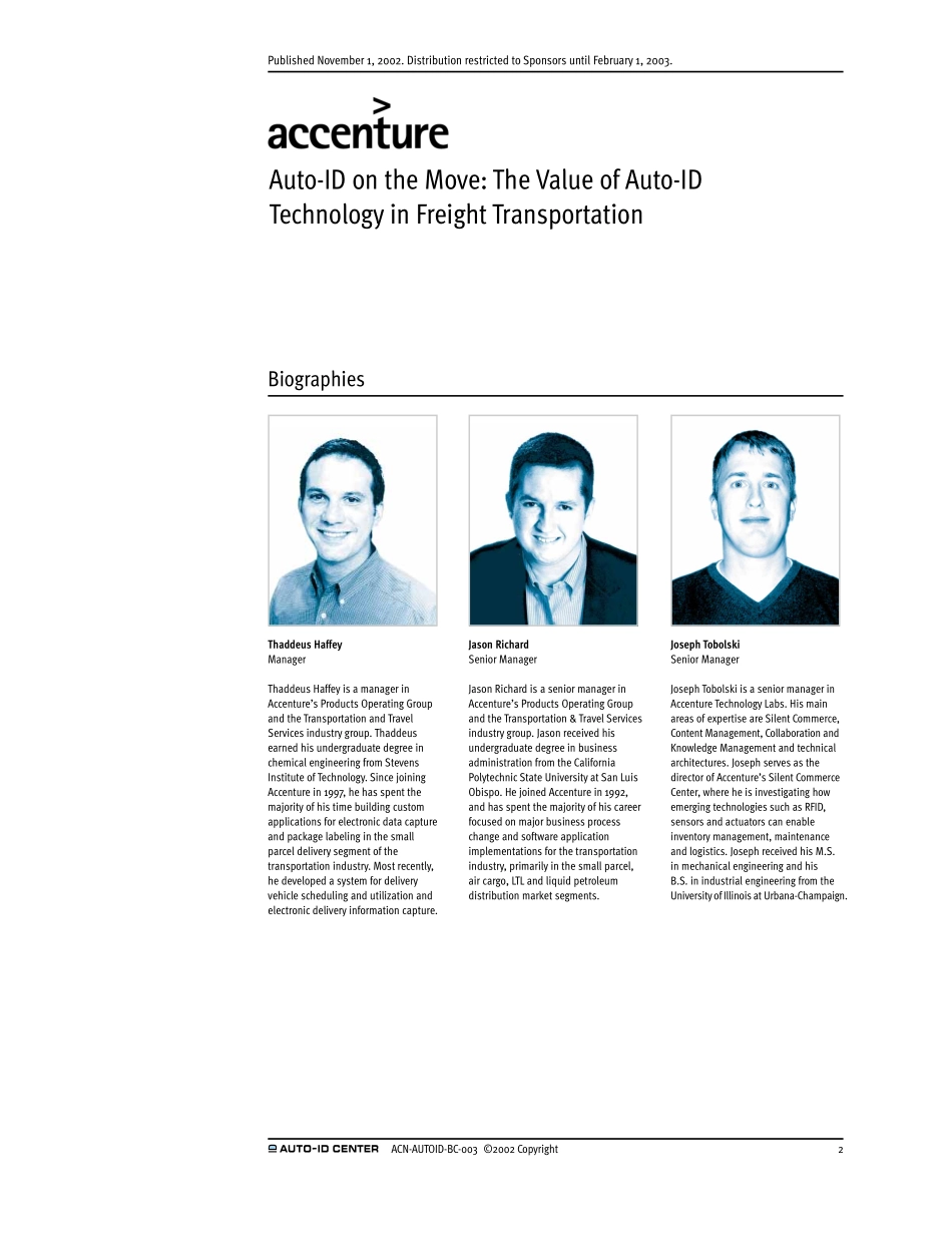 埃森哲《Auto-ID on the Move：The Value of Auto-ID Technology in Freight Transportation》28页.pdf_第3页