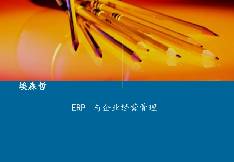 埃森哲《ERP与企业经营管理》31页.ppt_第1页