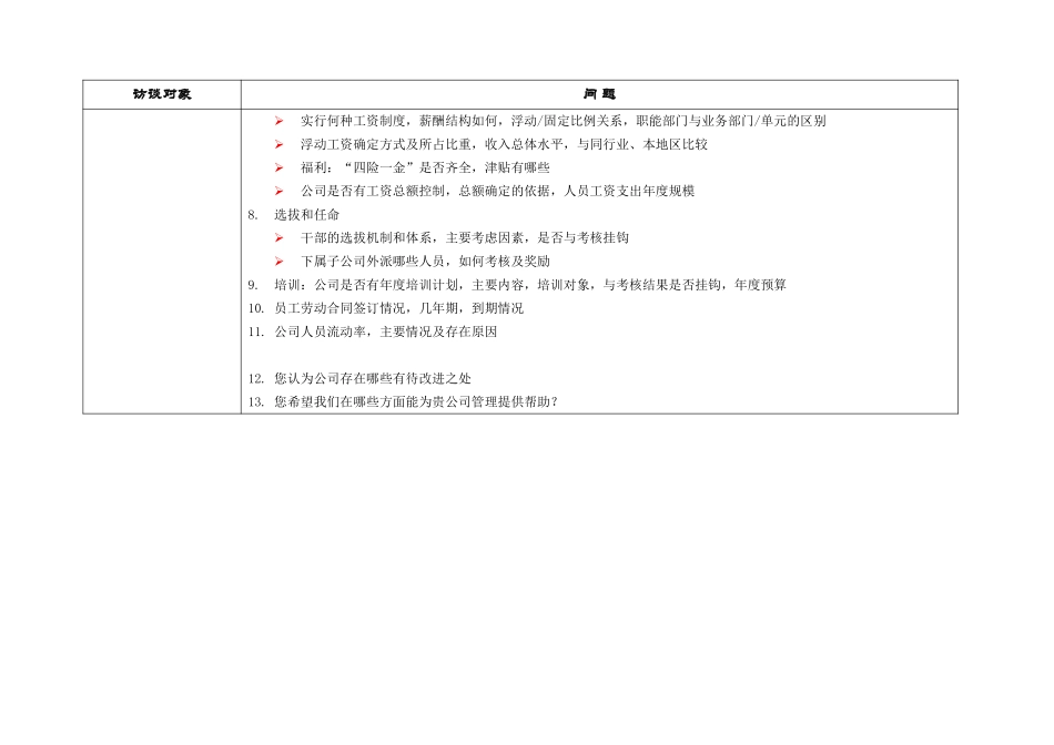冀东水泥—项目前期—访谈提纲—人力资源.doc_第3页