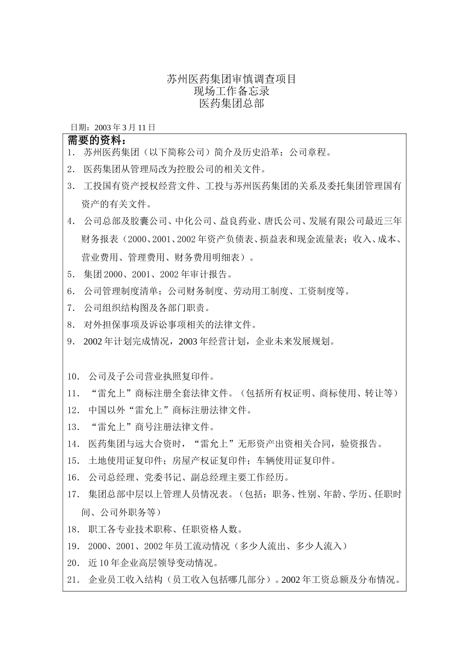 客户配合事项（总部）-3月10日.doc_第1页
