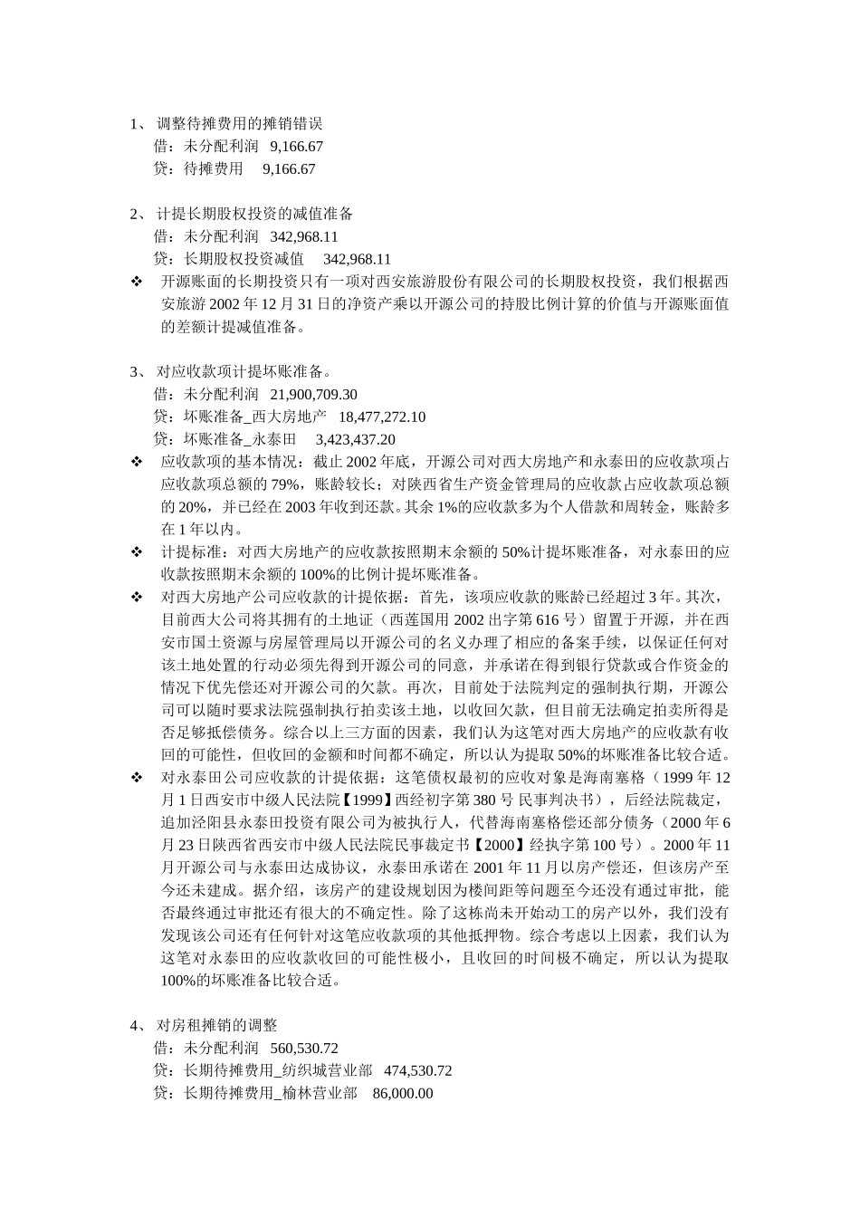 1、方案一调整分录.doc_第1页