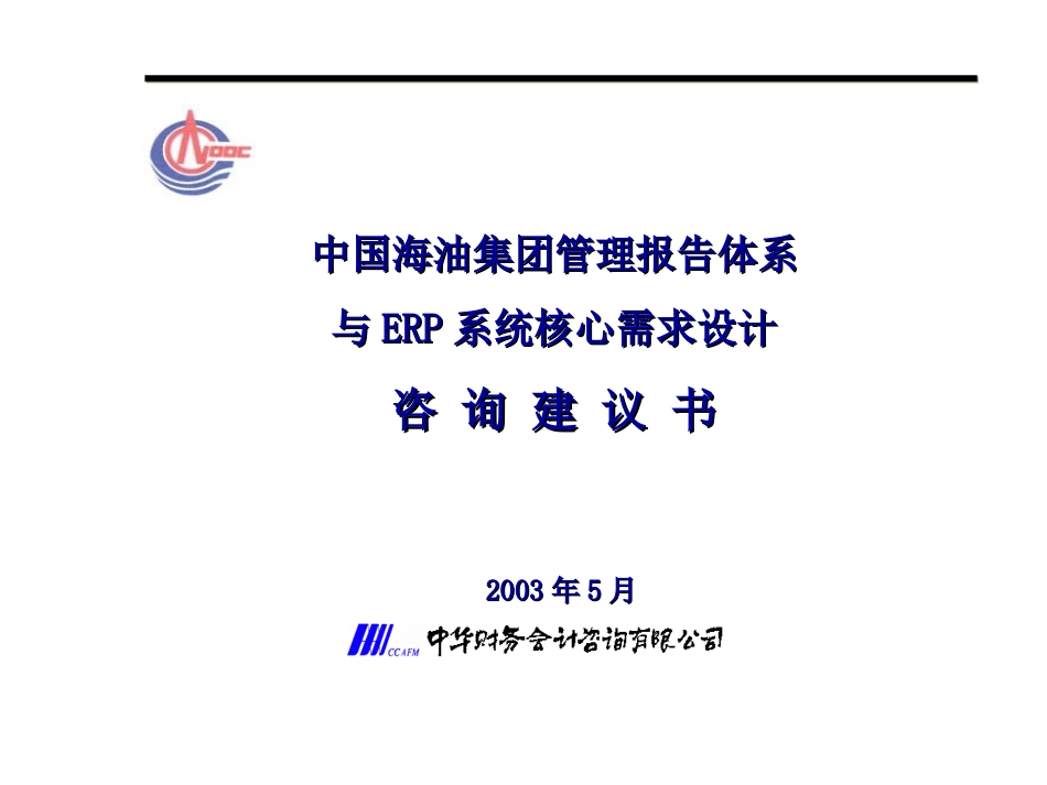 管理报告体系与ERP核心需求设计咨询建议书9.ppt_第1页