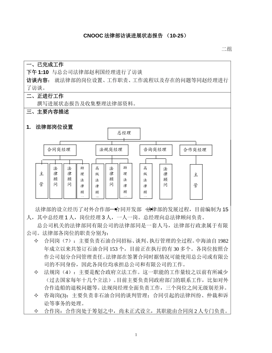 访谈报告－总公司法律部.doc_第1页
