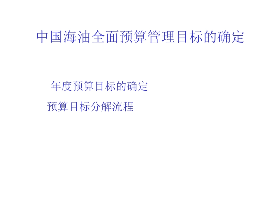 海油全面预算的内容-盛颖逾.ppt_第1页