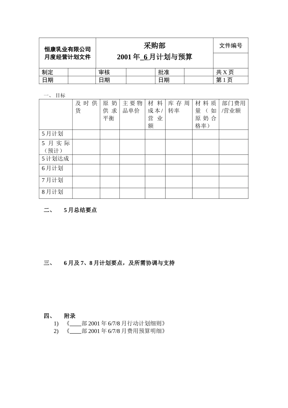 采购部6月计划010527.doc_第1页