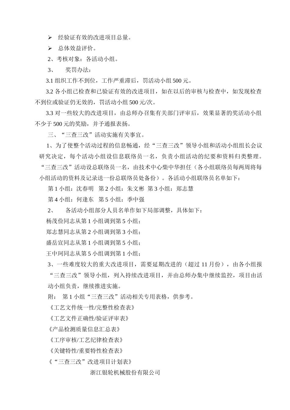 61号“三查三改”活动检查与奖罚规定.doc_第2页