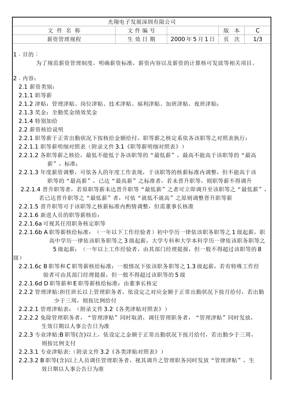 薪资管理规程.doc_第1页