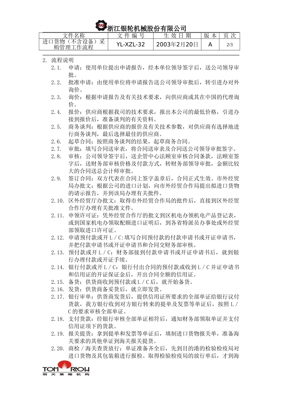 YL-XZL-32-进口货物采购管理工作流程.doc_第2页
