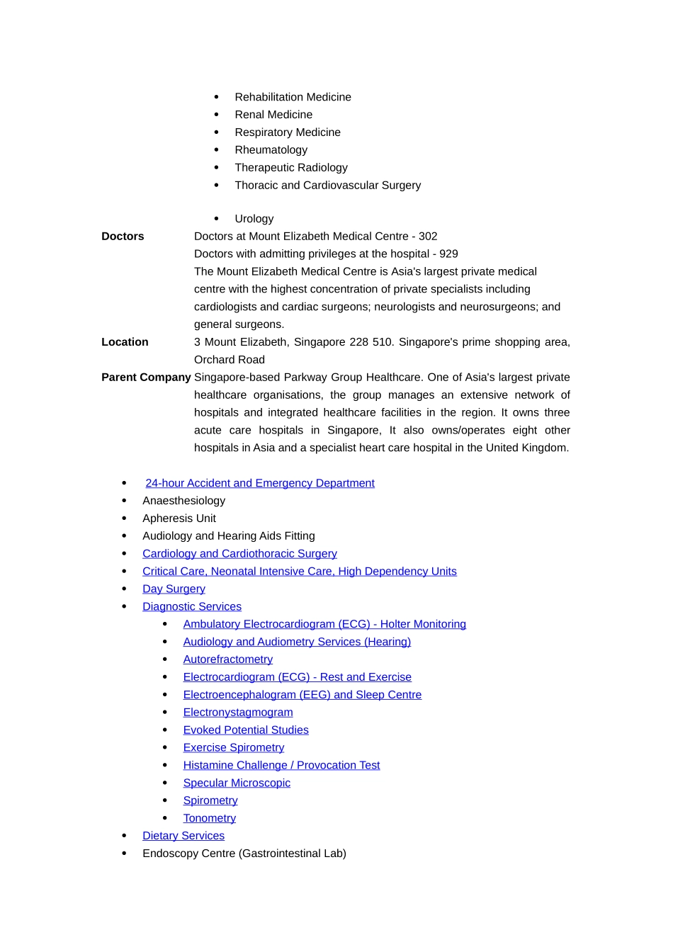 典型私立医院Mount Elizabeth Hospital.doc_第3页