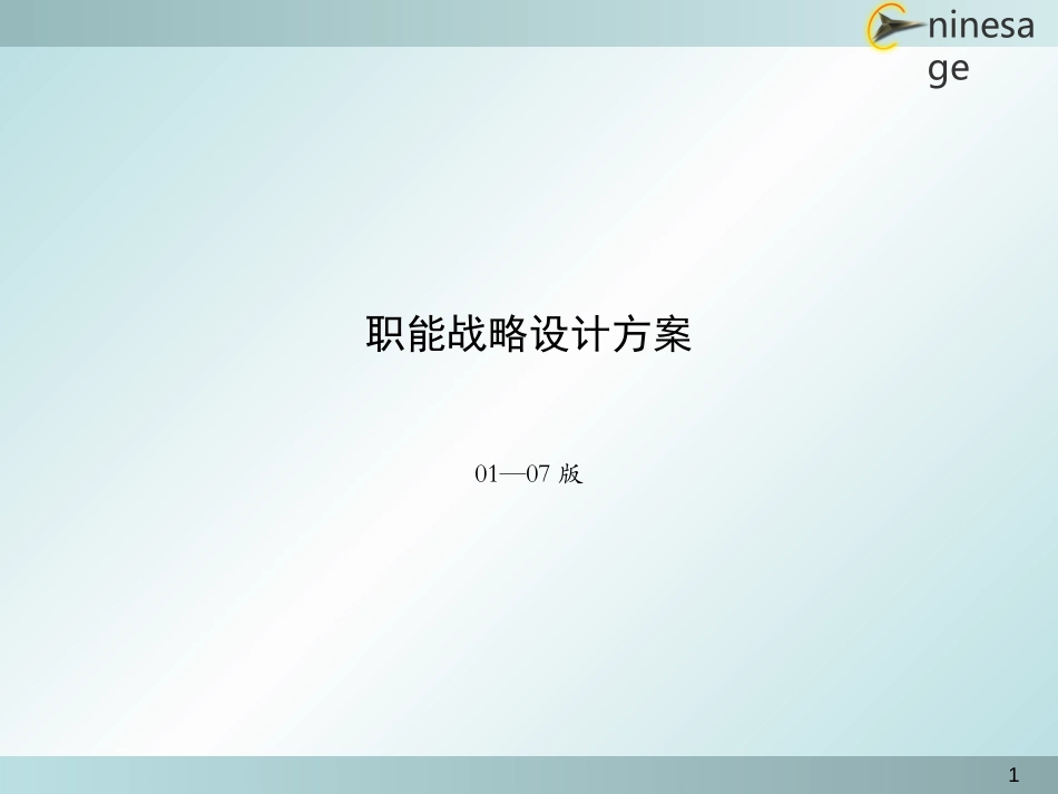职能战略设计方案0107.ppt_第1页