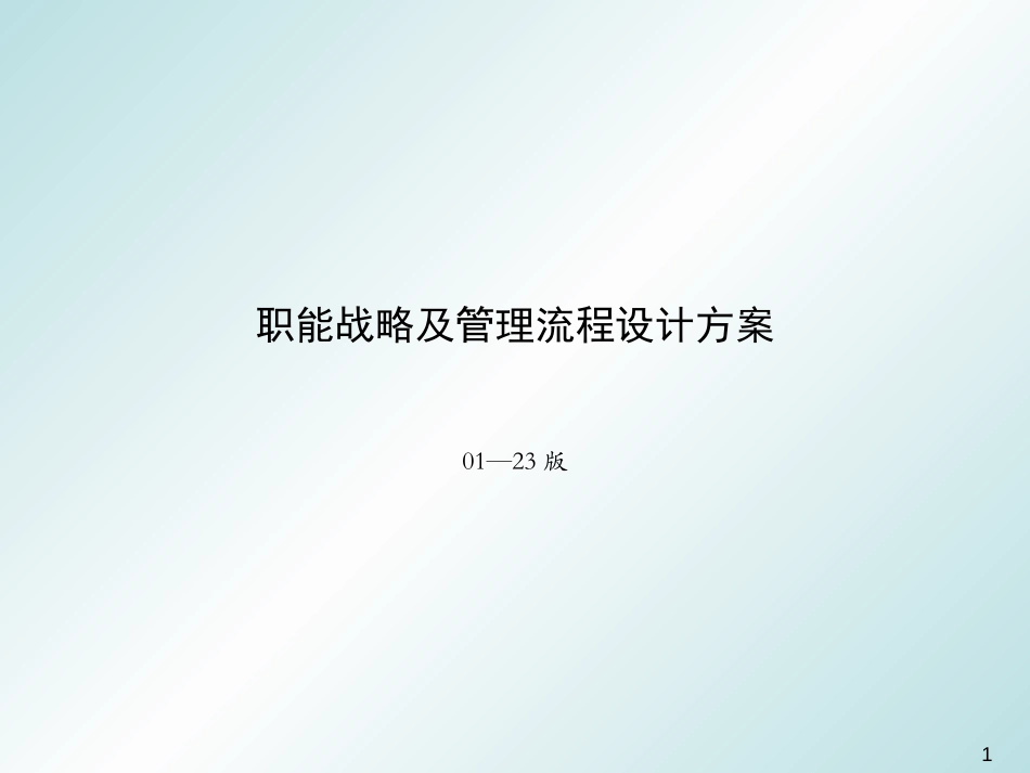 职能战略设计方案0123.ppt_第1页