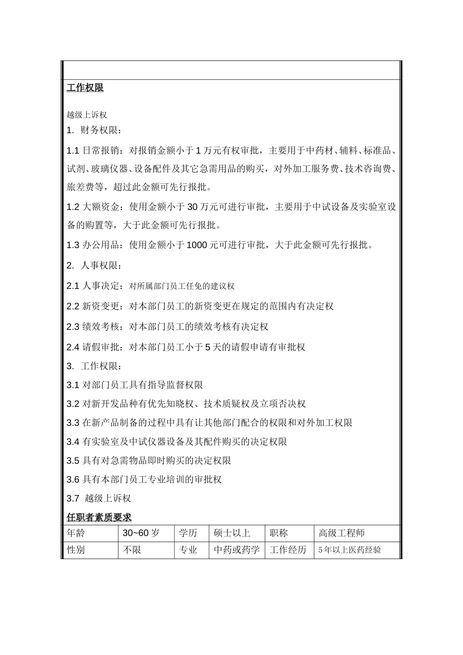 岗位说明书－产品开发中心主任.doc_第2页