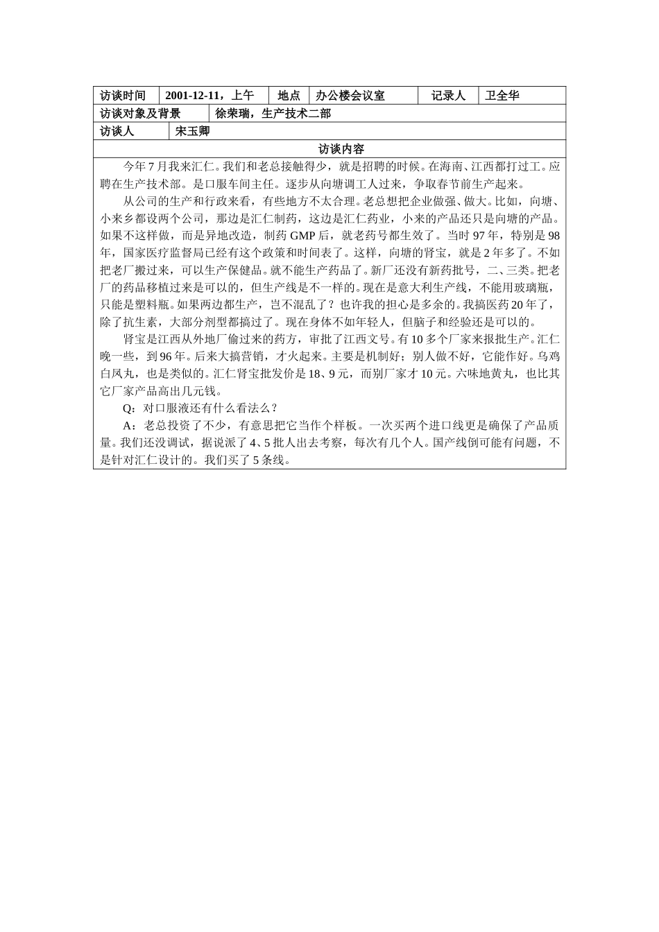 访谈记录表-徐荣瑞.doc_第1页
