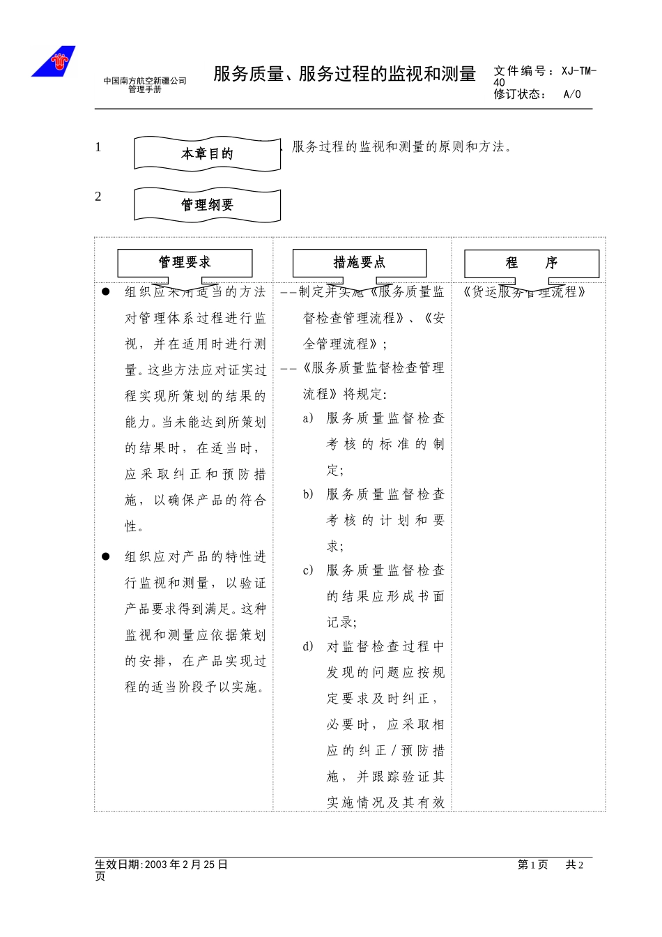 4.3服务质量、服务过程的监视和测量.doc_第1页